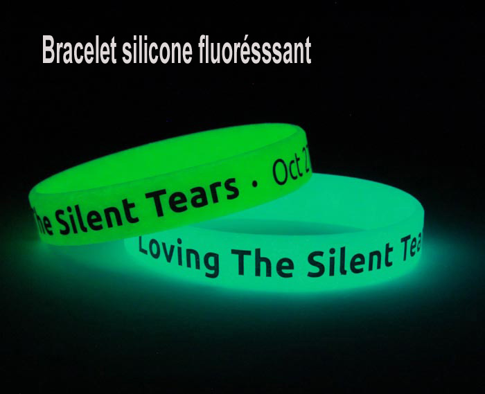 bracelets silicone fluoressant, fabrication et personnalisation de bracelets silicone