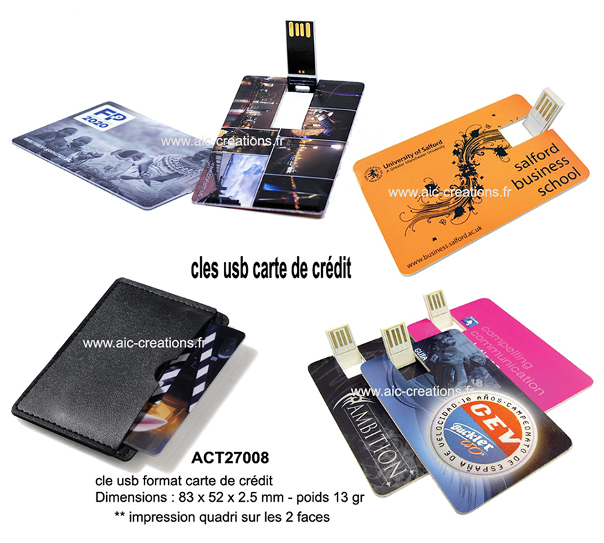 cles usb carte de credit, clés usb publicitaires carte de credit personnalisées, cles usb pour vos cadeaux, promotions, foire, salon, remerciements