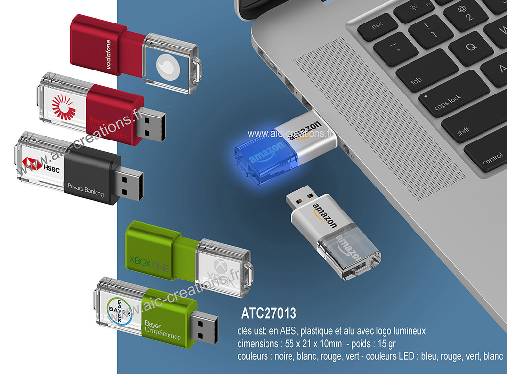 cles usb en ABS et alu embout rotatif, clés usb publicitaires, cadeaux d'affaires,  