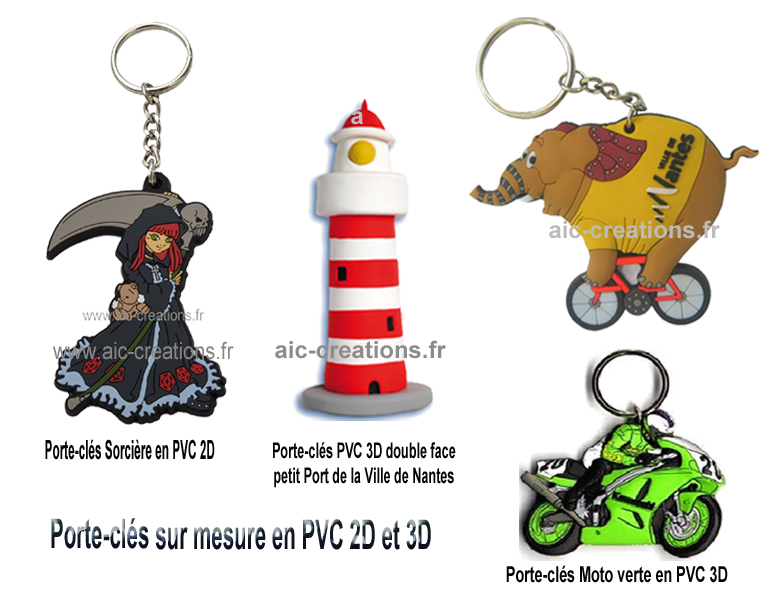 fabricant de porte-clés  PVC,  2D et 3D, porte-clés 3D double face, porte-clés publicitaires, porte-clés 