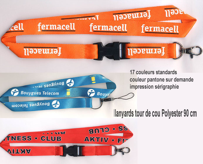 lanyards polyester, fabricant importateur