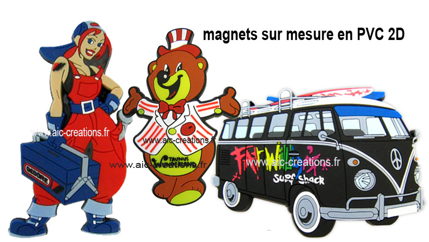 magnets enPVC 2D fbrication sur mesure 