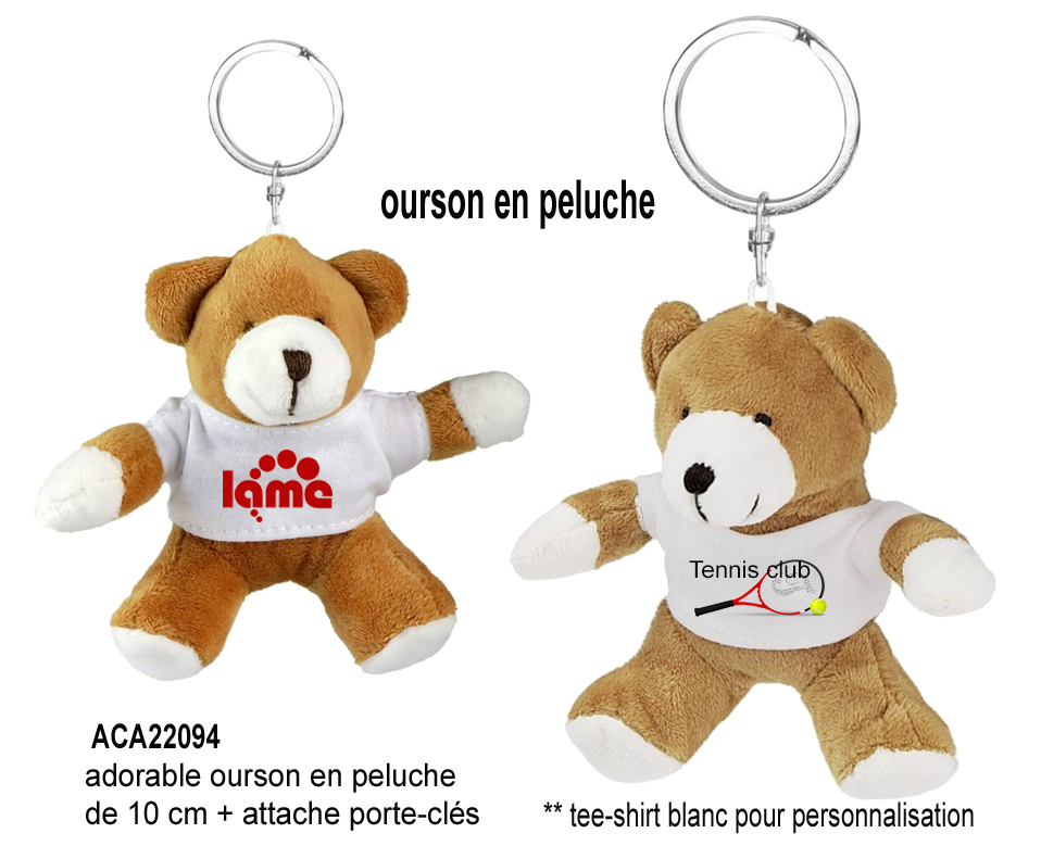 Porte-clé Peluche Personnalisé