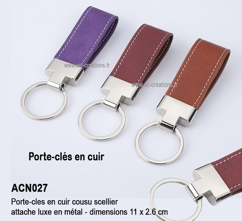 porte-clés en cuir véritable - fabricant porte-clés cuir Prix