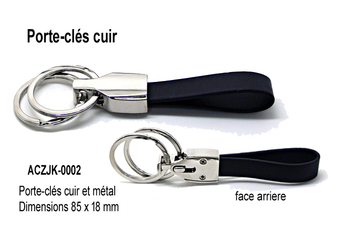 porte-cles publicitaires cuir et metal, porte-clés cuir de qualité, porte-clés cuir et métal pour vos cadeaux d'affaires