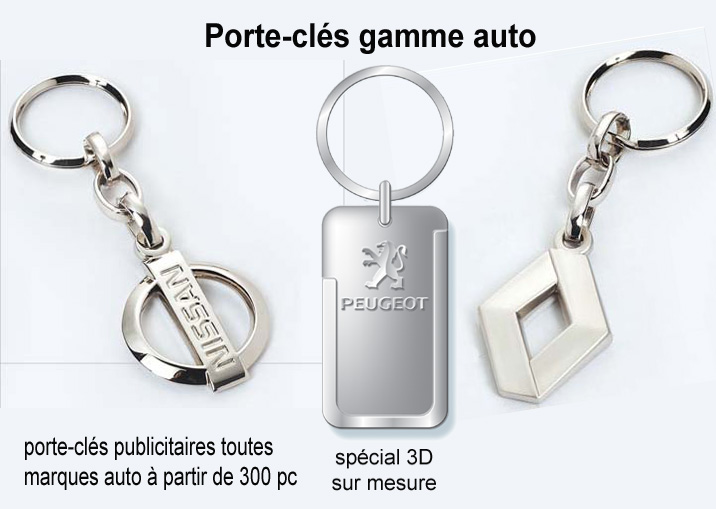 Porte-clés,3D métal voiture porte clés porte clés porte clés Logo