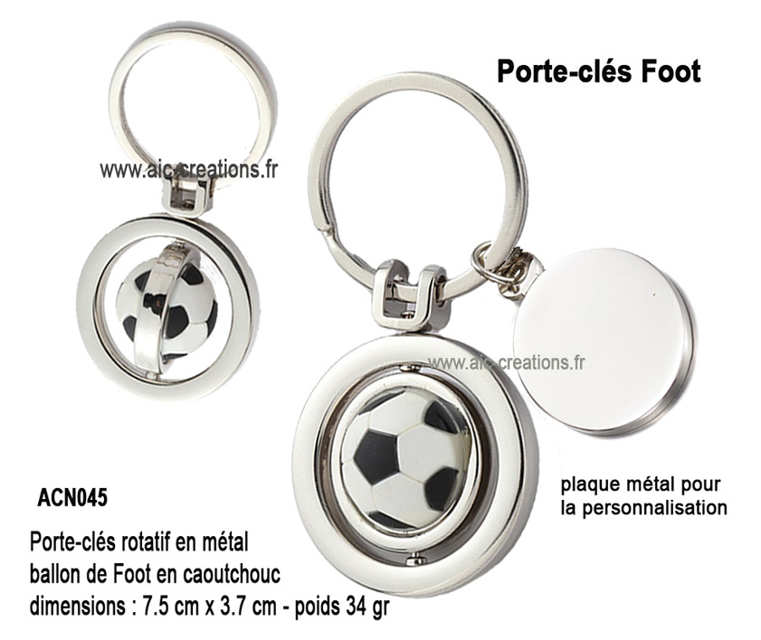 Porte clés ballon de foot publicitaire éco conçu